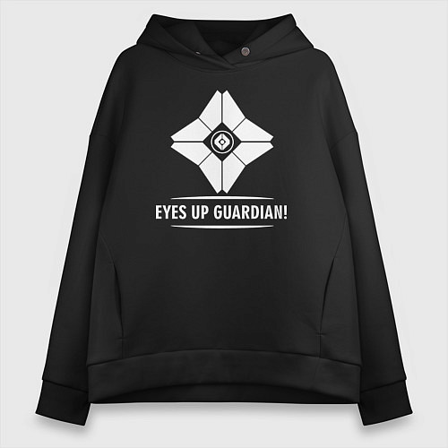 Женское худи оверсайз Eyes Up Guardian / Черный – фото 1