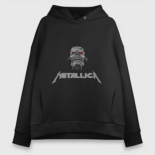 Женское худи оверсайз Metallica scool / Черный – фото 1