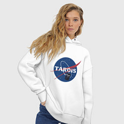 Толстовка оверсайз женская Tardis NASA, цвет: белый — фото 2
