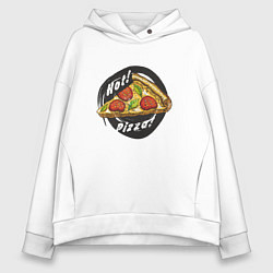 Толстовка оверсайз женская Hot Pizza, цвет: белый