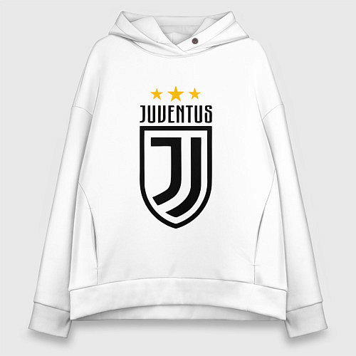 Женское худи оверсайз Juventus FC: 3 stars / Белый – фото 1