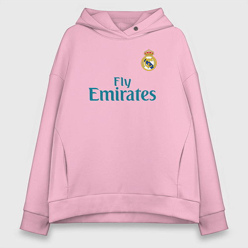 Женское худи оверсайз Real Madrid: Ronaldo 07 / Светло-розовый – фото 1