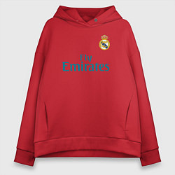 Толстовка оверсайз женская Real Madrid: Ronaldo 07, цвет: красный