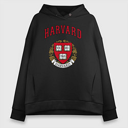 Толстовка оверсайз женская Harvard university, цвет: черный