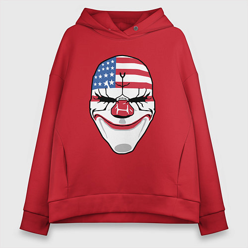 Женское худи оверсайз American Mask / Красный – фото 1