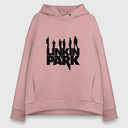 Толстовка оверсайз женская Linkin Park, цвет: пыльно-розовый