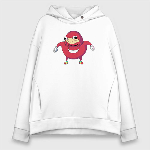 Женское худи оверсайз Knuckles / Белый – фото 1