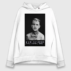 Толстовка оверсайз женская RIP Lil Peep, цвет: белый