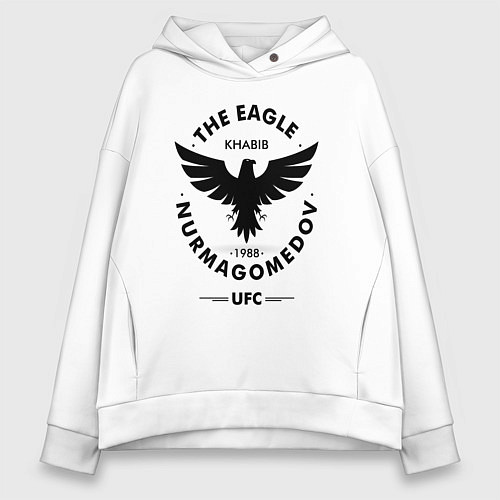 Женское худи оверсайз The Eagle: Khabib UFC / Белый – фото 1