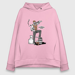 Толстовка оверсайз женская Бутлегер, цвет: светло-розовый