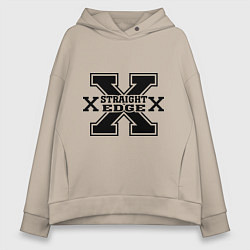 Толстовка оверсайз женская SXe: Streght edge, цвет: миндальный