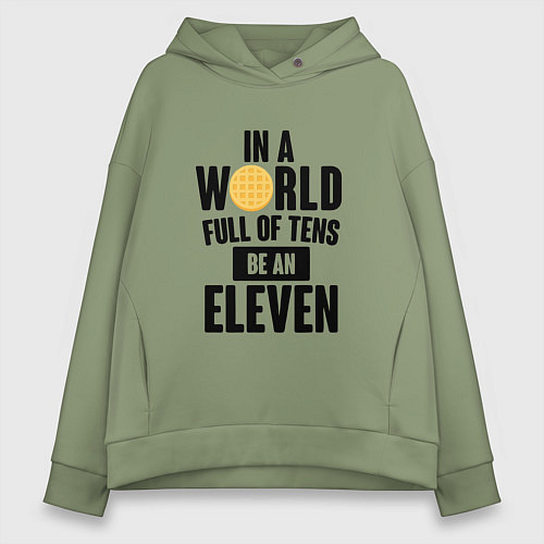 Женское худи оверсайз Be A Eleven / Авокадо – фото 1