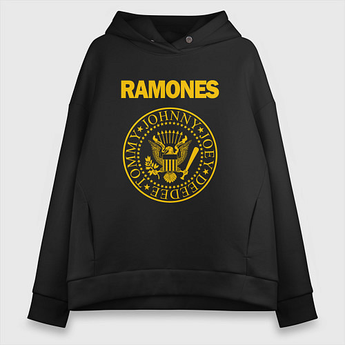Женское худи оверсайз Ramones / Черный – фото 1