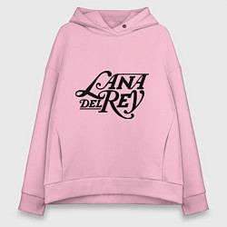 Толстовка оверсайз женская Lana Del Rey цвета светло-розовый — фото 1