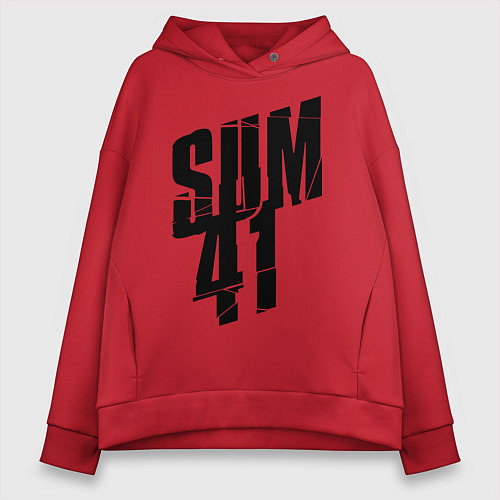 Женское худи оверсайз Sum Forty One / Красный – фото 1