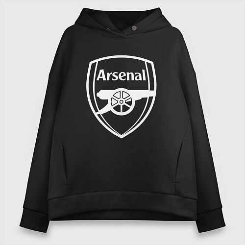 Женское худи оверсайз FC Arsenal / Черный – фото 1