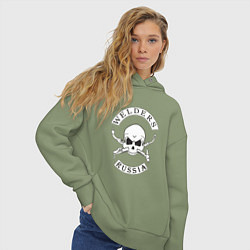 Толстовка оверсайз женская Welders Russia, цвет: авокадо — фото 2