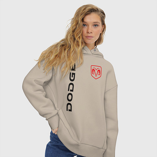 Женское худи оверсайз Dodge Style / Миндальный – фото 3