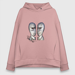 Толстовка оверсайз женская Pink Floyd, цвет: пыльно-розовый