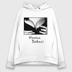 Толстовка оверсайз женская Monica Bellucci: Breast, цвет: белый