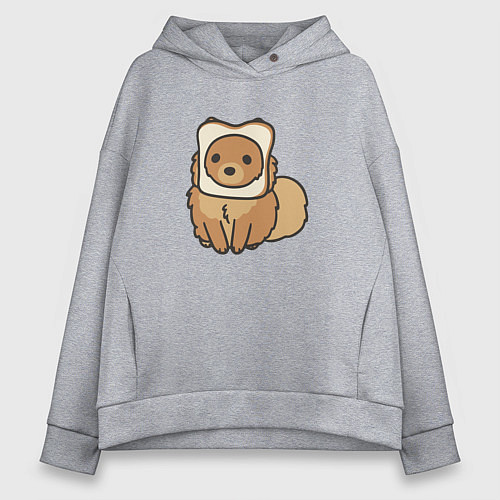 Женское худи оверсайз Шпиц нахлебник / Меланж – фото 1