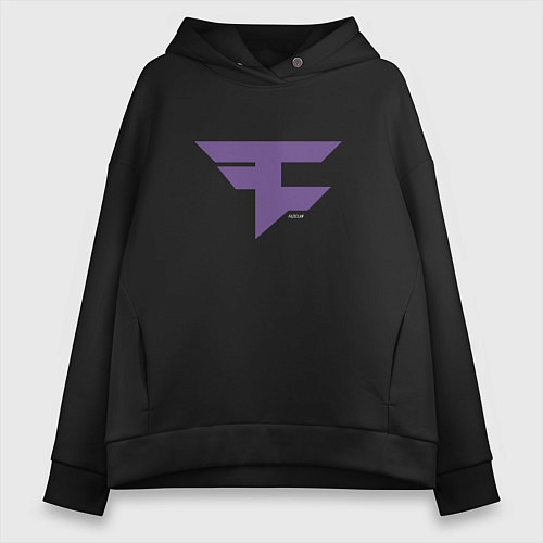 Женское худи оверсайз Faze Clan Ultraviolet / Черный – фото 1