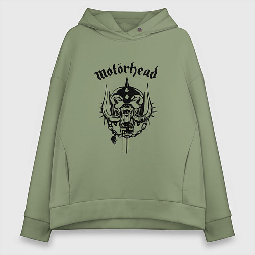 Женское худи оверсайз Motrhead: Black Devil / Авокадо – фото 1