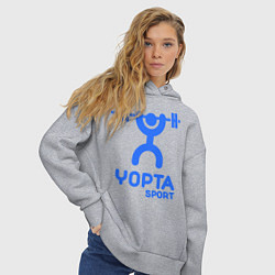 Толстовка оверсайз женская Yopta Sport, цвет: меланж — фото 2