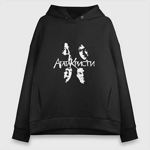 Женское худи оверсайз Агата Кристи / Черный – фото 1