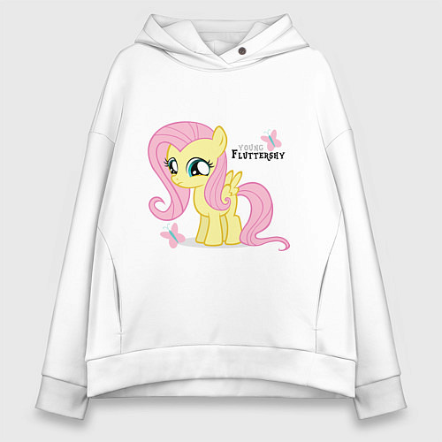 Женское худи оверсайз Young Fluttershy / Белый – фото 1