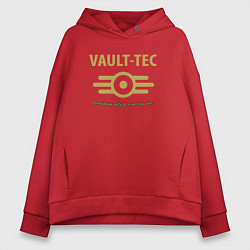 Толстовка оверсайз женская Vault Tec, цвет: красный