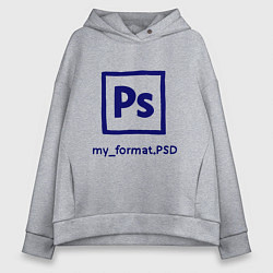 Толстовка оверсайз женская Photoshop, цвет: меланж