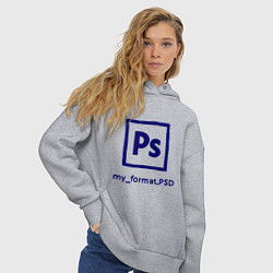 Толстовка оверсайз женская Photoshop, цвет: меланж — фото 2
