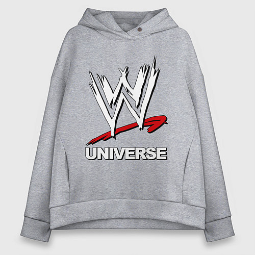 Женское худи оверсайз WWE universe / Меланж – фото 1