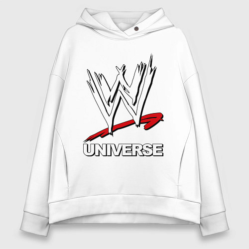 Женское худи оверсайз WWE universe / Белый – фото 1