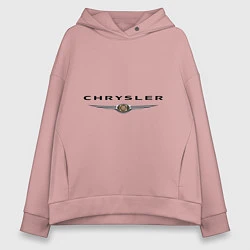 Толстовка оверсайз женская Chrysler logo, цвет: пыльно-розовый