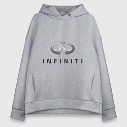 Толстовка оверсайз женская Logo Infiniti, цвет: меланж