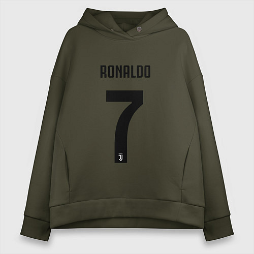 Женское худи оверсайз RONALDO 7 / Хаки – фото 1