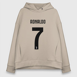 Толстовка оверсайз женская RONALDO 7, цвет: миндальный