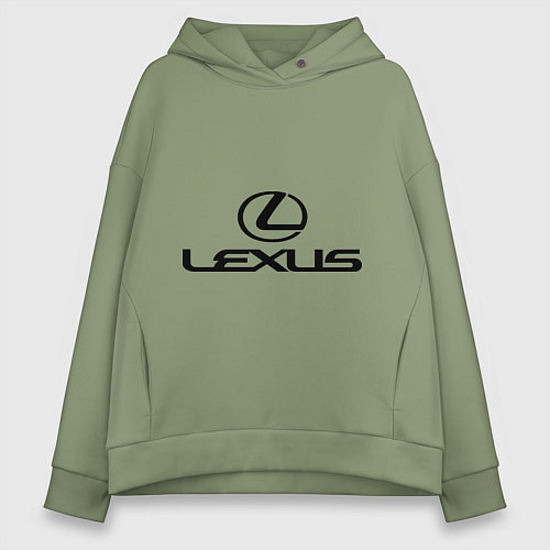 Женское худи оверсайз Lexus logo / Авокадо – фото 1