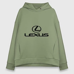 Толстовка оверсайз женская Lexus logo, цвет: авокадо