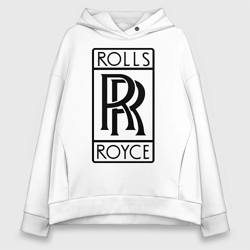 Женское худи оверсайз Rolls-Royce logo / Белый – фото 1