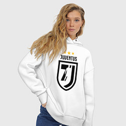 Толстовка оверсайз женская Juventus 7J, цвет: белый — фото 2