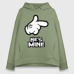 Женское худи оверсайз He's mine hand