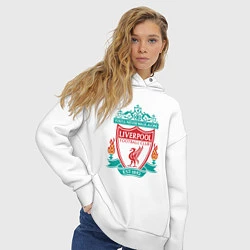 Толстовка оверсайз женская Liverpool FC, цвет: белый — фото 2