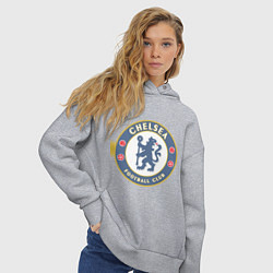 Толстовка оверсайз женская Chelsea FC, цвет: меланж — фото 2