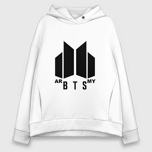 Женское худи оверсайз BTS ARMY / Белый – фото 1