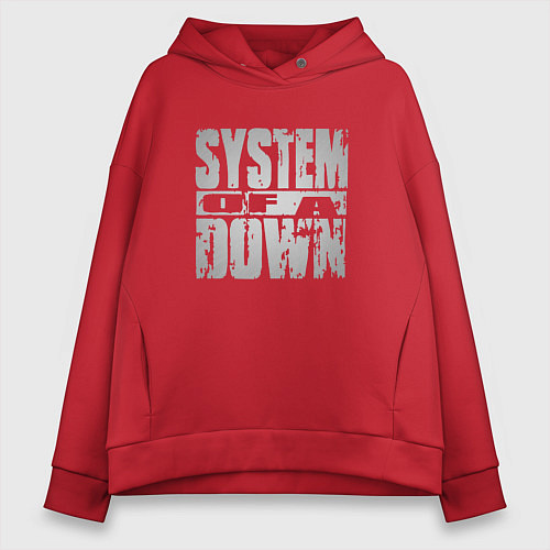 Женское худи оверсайз System of a Down / Красный – фото 1