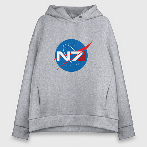 Женское худи оверсайз NASA N7 / Меланж – фото 1