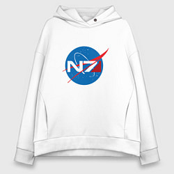 Толстовка оверсайз женская NASA N7, цвет: белый